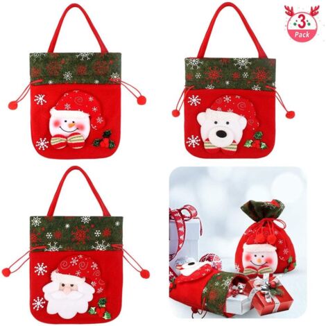 Sac à main de Noël à cordon, ensemble de 3 pièces, cadeau de Noël portable (1/5)