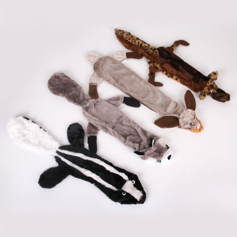 Lot de 4 jouets froissés pour chiens, non remplis, peluches pour chiens (1/5)
