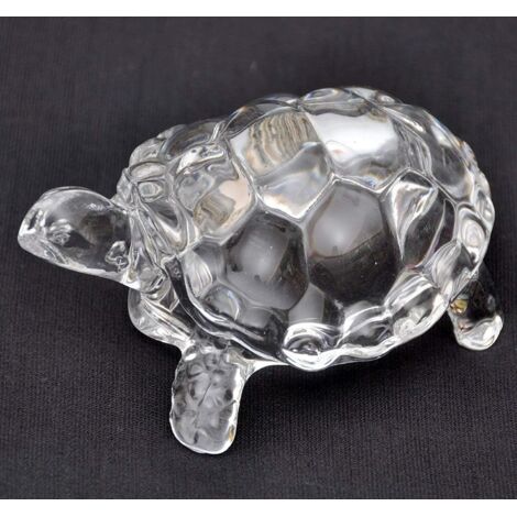 Tortue en cristal transparent original, symbole de paix et de prospérité, cristal