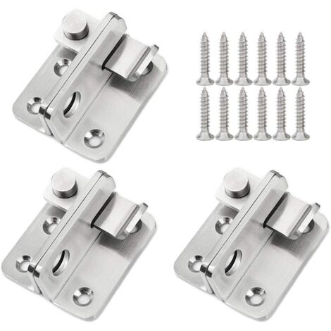 Verrou de portail, 3 pièces, verrou de portail, cadenas, verrou de porte, poignée de porte (1/5)