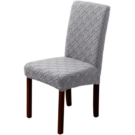 Housse de chaise ronde jacquard, taille unique, petite, soli (1/5)
