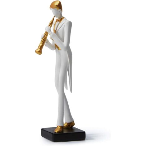Figurine de musicien, sculpture, statue musicale, décoration, résine, piano (1/5)
