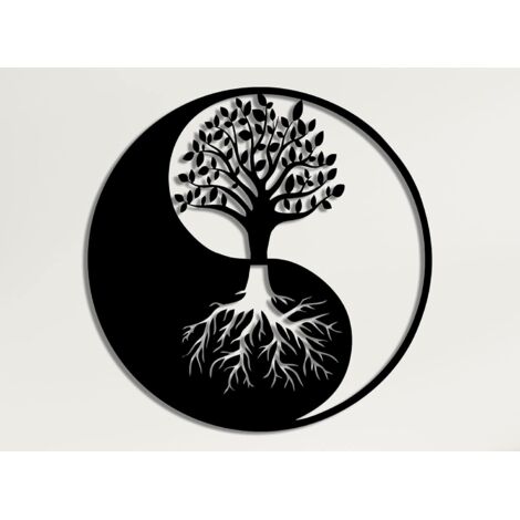 Décoration murale en métal – Arbre de Vie – Décoration murale en métal Yin-Yang (1/3)