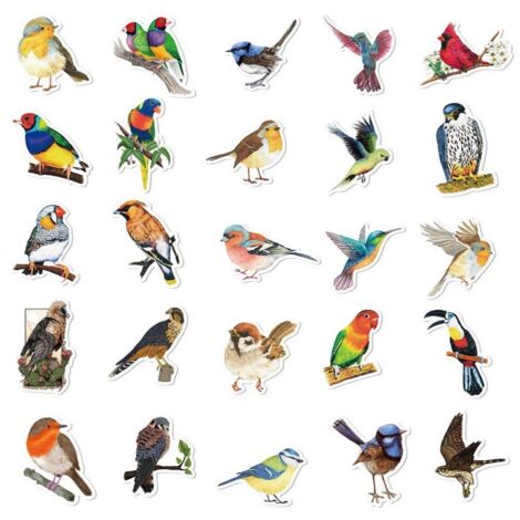 Sticker mural « Rêve bleu – Petits oiseaux » (Petit) (1/5)