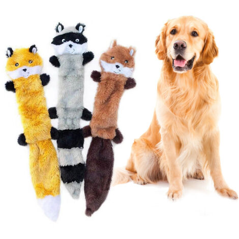 Lot de 3 jouets froissés pour chiens, non remplis, en peluche pour chiens (1/5)