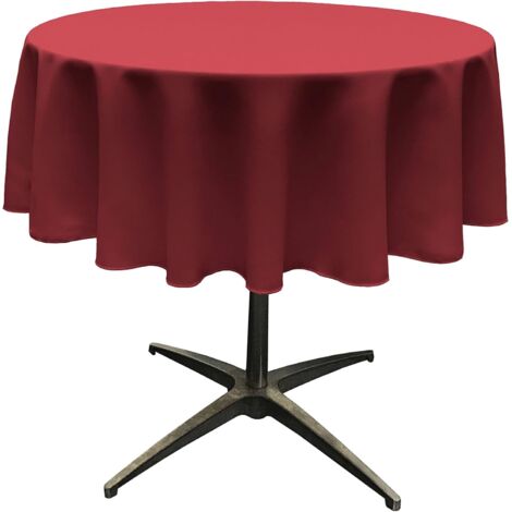 Nappe ronde, en polyester, jetable, unie. (1/4)