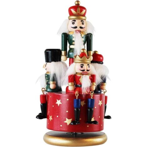Boîte à musique Casse-Noisette, décoration de Noël avec 4 figurines de soldats (1/5)