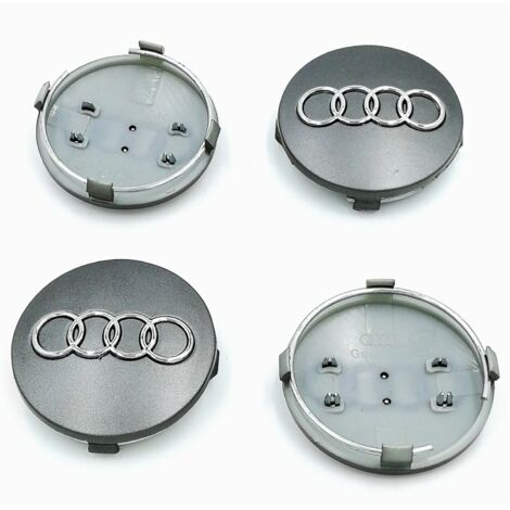 Convient aux cache-moyeux de roue Audi A6 C5 de 60 mm avec logo, jeu de 4 pièces