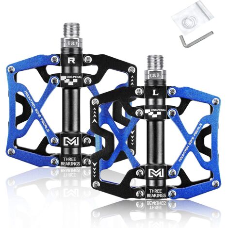 paire de pédales de vélo VTT plates, corps en aluminium usiné CNC, diamètre de la plateforme (1/5)