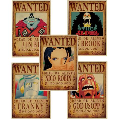 Affiche d'anime One Piece, avis de recherche 51 cm × 35,5 cm (grande), Manga P (1/5)