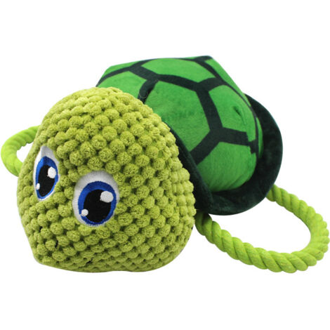Peluche tortue couineuse pour chiens, adaptée aux chiens de petite et moyenne taille (1/5)