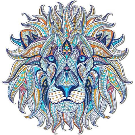 Écusson à motif lion pour vêtements – Bleu (1/5)
