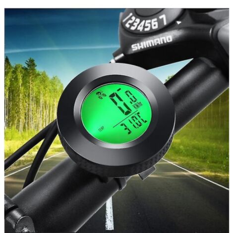 Compteur de vitesse sans fil étanche avec rétroéclairage tricolore