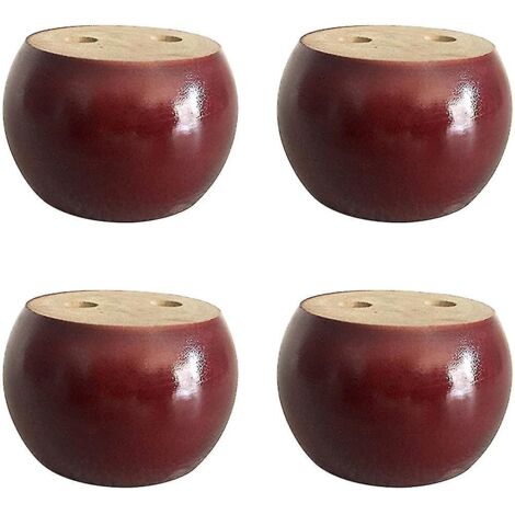 Pieds ronds en bois de 5 cm de diamètre, en forme de boule, pour meubles de canapé ronds