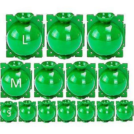 14 pièces de boîte de bouturage pour plantes, boule de propagation, boîte de greffage haute pression, dispositif d'enracinement (L+M+S, vert) (1/5)