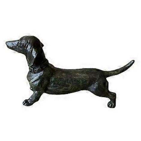 SZTXJ Ornement en résine représentant un teckel, objet de collection de style antique, statue de teckel (1/5)