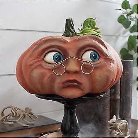 SZTXJ 1 pièce Décoration familiale citrouille d'Halloween Six combinaisons Citrouille Freak Figurines Edgar Décoration de bar avec lanterne Grande maison hantée Récolte d'automne Merci (1/4)