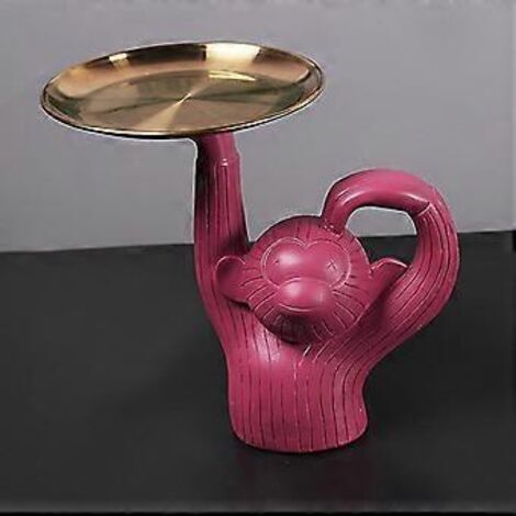 Boîte à biscuits, bonbonnière, sculpture de singe, cadeau, polyrésine, décoration intérieure (1/4)