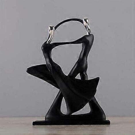 Statue sculptée d'un couple dansant, décoration amoureuse, ornement en résine pour la maison ou les fêtes, statue abstraite, cadeau décoratif pour un anniversaire (1/2)
