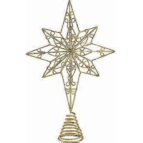 Sapin de Noël étoilé, décoration de sapin pailletée, étoile dorée pour sapin de Noël, décoration de sapin de Noël, étoile de Noël (1/5)