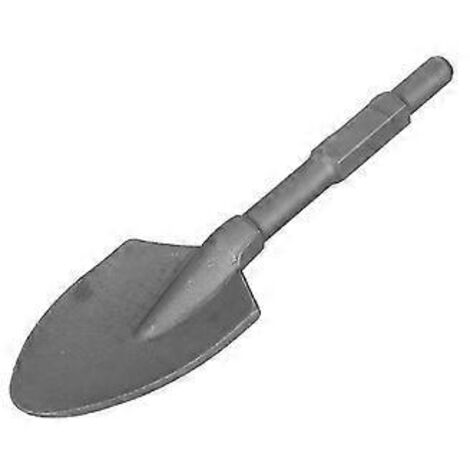 Pelle à argile Clay Spade 45CR en acier avec tige de 1 1/8 po, marteau de démolition, outil de creusement en T (1/3)