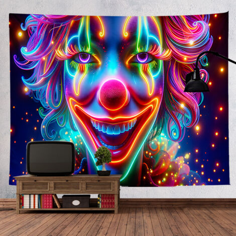 Tissu de fond, tapisserie fluorescente style tendance, motif crâne, décoration suspendue pour Halloween, 150 x 230 cm