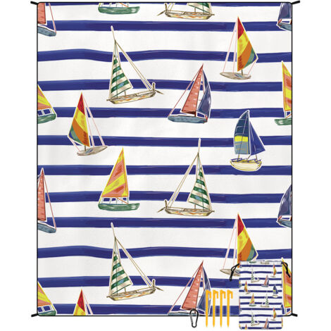 Tapis de plage en microfibre style bohème, séchage rapide, résistant à l'eau et à l'humidité, idéal pour les pique-niques et le camping. Tapis de plage 24 (1/4)