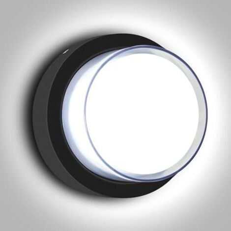 Applique murale extérieure LED, 12 W, 6500 K, double paroi, aluminium, étanche IP65, pour cage d'escalier, garage, terrasse, chambre (1/5)