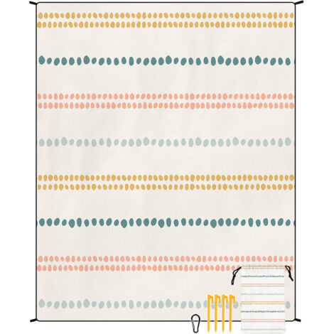 Tapis de plage en microfibre style bohème, séchage rapide, déperlant et résistant à l'humidité, idéal pour les pique-niques et le camping. Tapis de plage 32 (1/4)