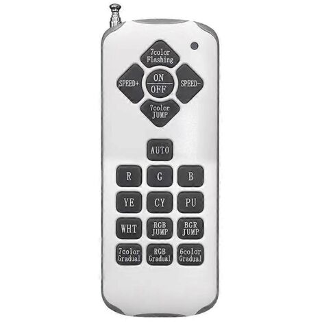 Télécommande 18 touches à code fixe 433 MHz 2264 pour lampe sous-marine LED RGB longue portée (1/5)