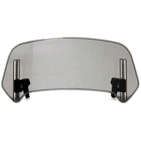Déflecteur de pare-brise gris extensible et réglable pour motos BMW, Kawasaki, Yamaha, Honda et Suzuki (36 x 14 cm) (1/5)