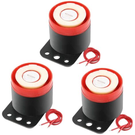 Sirène électronique 3X BJ - 190 décibels, 220 V CA, alarme sonore et vibratoire (1/2)