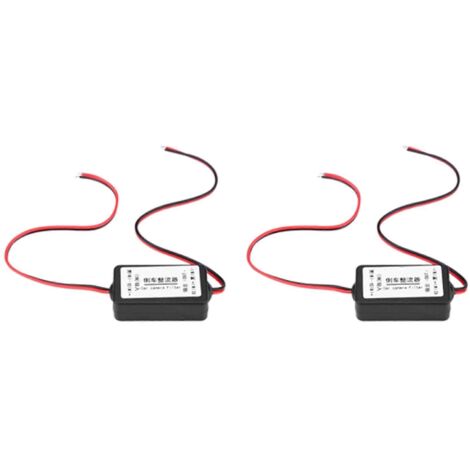 2x Redresseur 12V pour caméra de recul de voiture, relais, condensateur, filtre, connecteur pour objectif de caméra de recul, ballast anti-interférences (1/5)