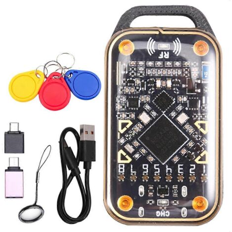 Émulateur de carte à puce Restart Chameleon Ultra + lecteur de puce RFID porte-clés 3XUID 125K 13,56M, duplicateur NFC de cartes à puce d'identification (1/5)