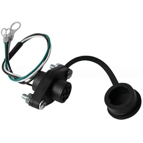 16296 Prise femelle de remplacement pour télécommande de treuil, faisceau de câbles, prise 3 fils 12 volts pour télécommande de treuil, fiche ronde à 3 broches (1/5)
