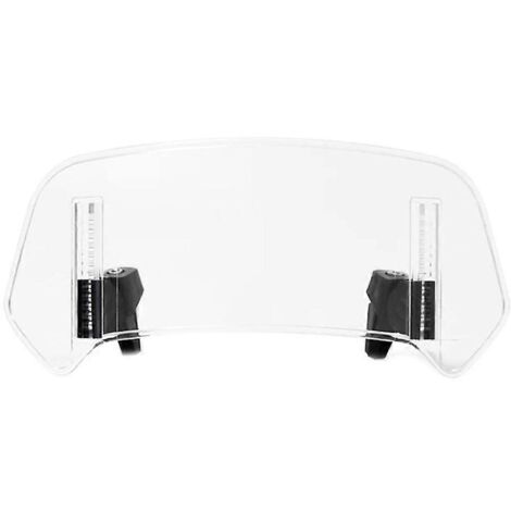 Déflecteur de pare-brise transparent extensible et réglable pour motos BMW, Kawasaki, Yamaha, Honda et Suzuki (36 x 14 cm) (1/5)