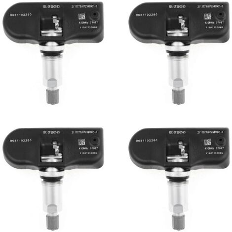 capteurs de pression des pneus TPMS 9681102280 433 MHz pour Peugeot 407, 207, 307, 607, 508, 807 et Citroën C4, 5, 6, 7 et 8