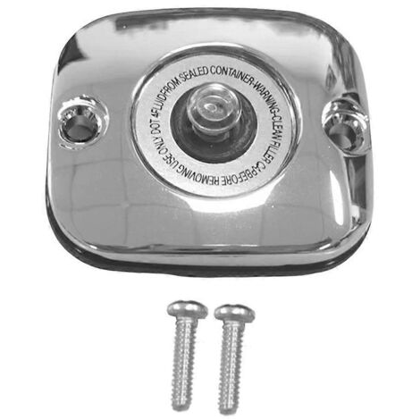 Cache chromé du maître-cylindre de frein avant pour moto Harley Dyna 06-17, Softail 06-14 et Touring 05-07