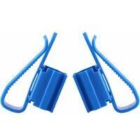 2 colliers de serrage bleus, colliers de serrage réglables en plastique pour tuyau d'arrosage