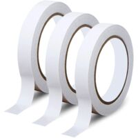 Ensemble de rouleaux de ruban adhésif double face, ruban adhésif résistant pour le bureau et les projets de bricolage