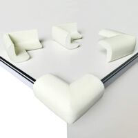 Lot de 10 protège-coins de table blancs, protège-coins en mousse souple