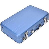 Mini porte-cartes en métal, étui à cartes de visite, organiseur de cartes de visite pour homme et femme, porte-cartes de crédit de luxe bleu