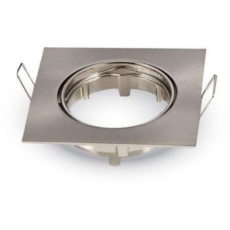 SPOT ENCASTRABLE CARRÉ ORIENTABLE Couleur Inox (1/2)