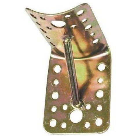 PLAQUE D'ANGLE PLATE AVEC RENFORT Ø 80/100 65x85 mm -