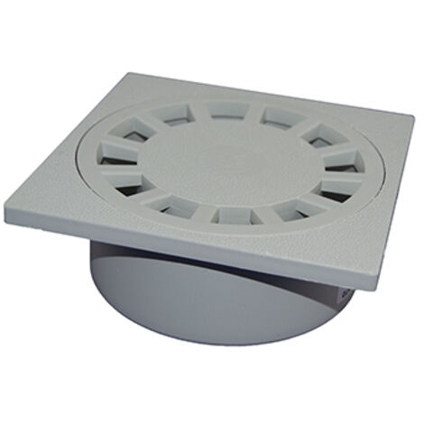 Couvercle siphonné 10x10 cm – évacuations Ø 32/40 mm – pour chantiers humides – bac à rétention inclus