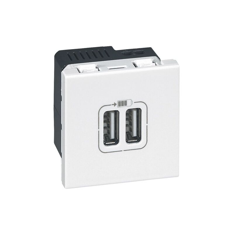 LEGRAND - Mosaic prise USB double 1500ma blanc à composer en sachet