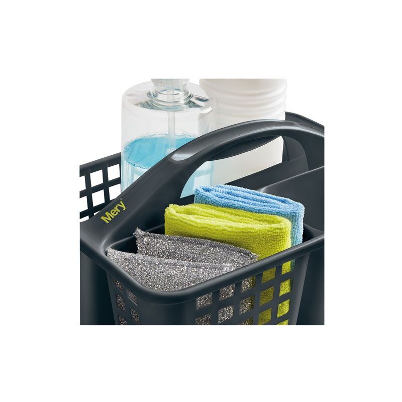 Panier De Rangement Sous Évier 3 Compartiments - Polypropylène Gris 23.3x31x19cm