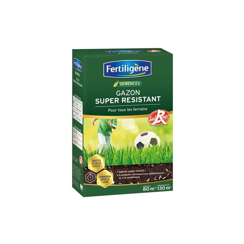 Gazon super résistant FERTILIGÈNE - Label rouge - 40m² - 1kg - Espace