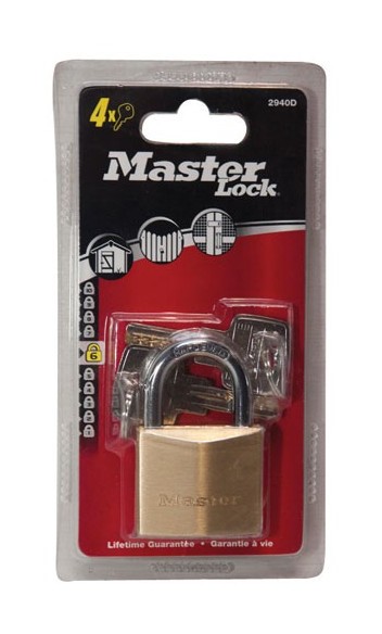 MASTER LOCK - Cadenas laiton - 40 mm - anse acier 22 mm