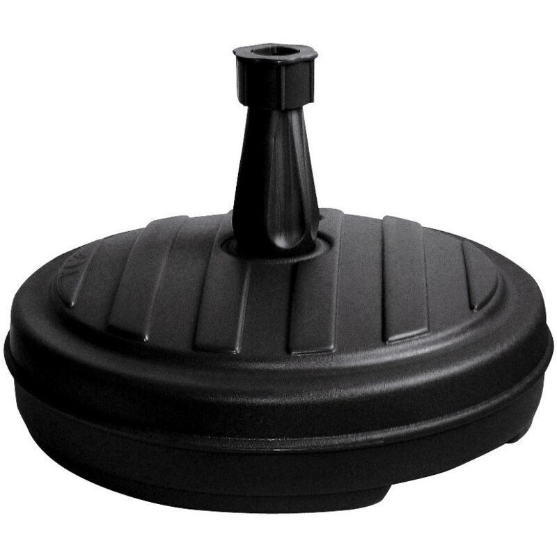 Relaxdays Douille De Sol Pied De Parasol à Visser - Adaptateur 32-50 Mm, Plastique, Ancre Pour Jardin Camping Plage, Noir